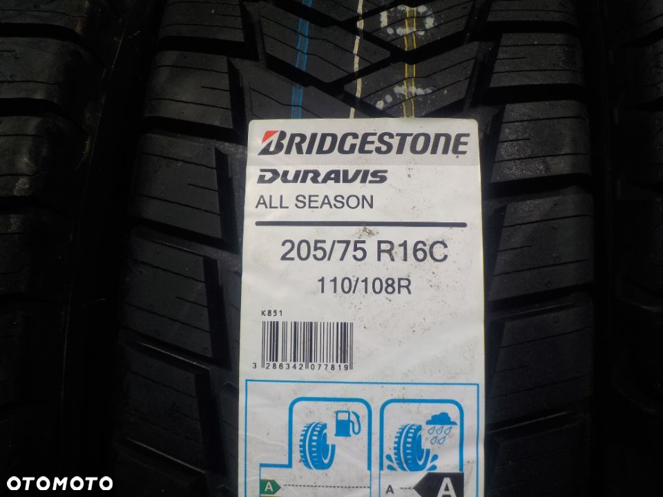 205/75 R16C OPONY CAŁOROCZNE BRIDGESTONE DURAVIS A/S 2020R NOWE !!! - 4