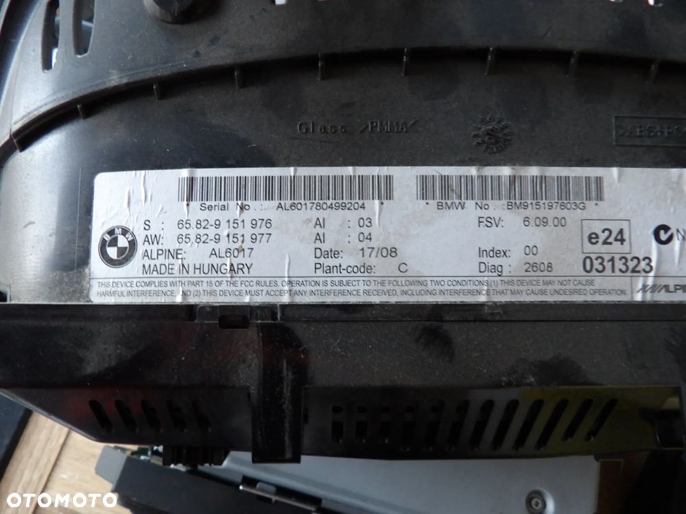 BMW - E91 - ZESTAW NAWIGACJI - WYŚWIETLACZ , KONTROLER , STACJA - KOMPLET - 9151976  9186215  6987864 - 2