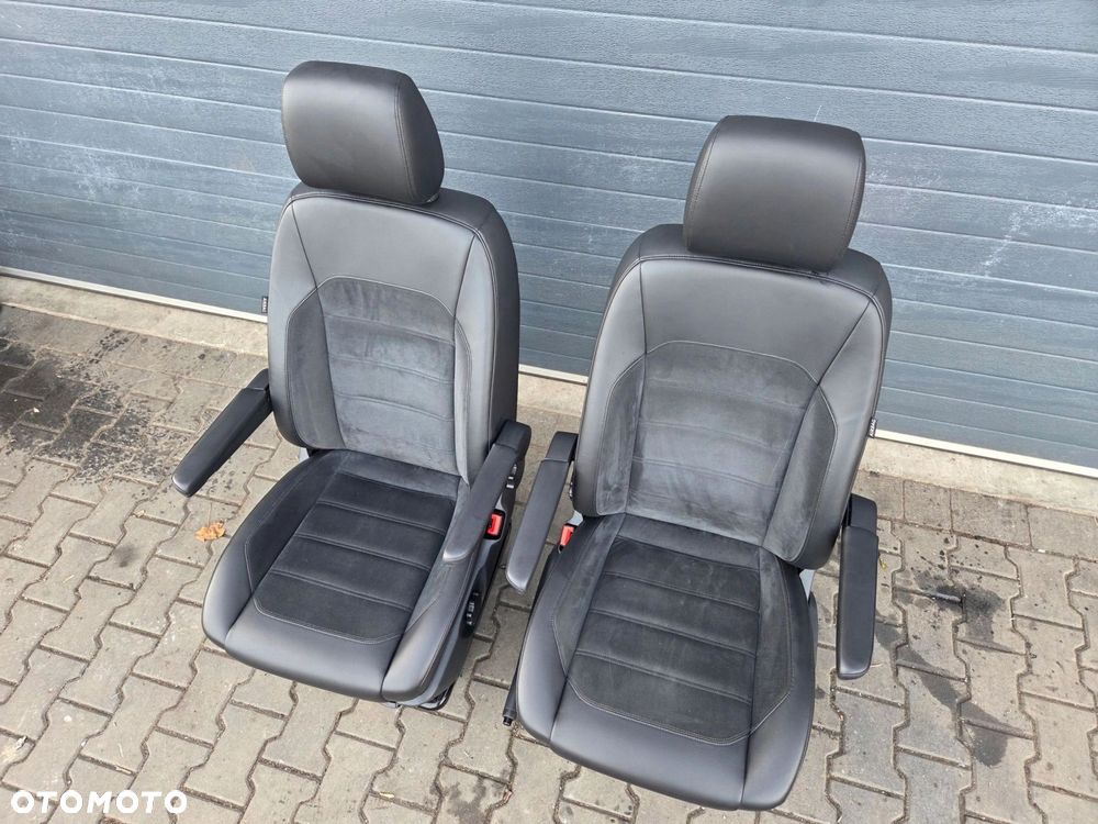 VW T6 MULTIVAN HIGHLINE fotel kierowcy przód skóra alcantara - 3