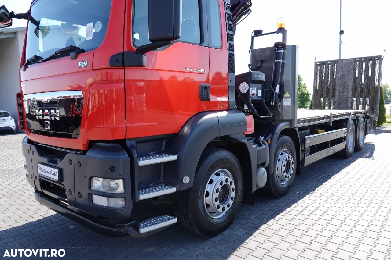MAN TGS 35.360 / 8x2-4 / REMORCARE + HDS HIAB 166 E-2 / AXIE LIFTATOR / 4 AXI / GAMA HIDRAULICA / TROLIU / ASISTENTA RUTIERA / EURO 5 EEV - 11