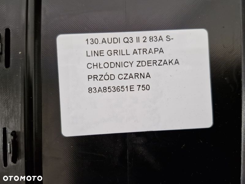 audi q3 2 ii 83a s-line grill atrapa chłodnicy zderzaka przód czarna 83a853651e - 10