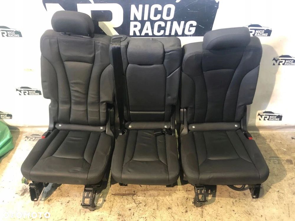 FOTELE KANAPA TYŁ SKÓRA AUDI Q7 4M 7-OSOBOWE GRZANE - 2