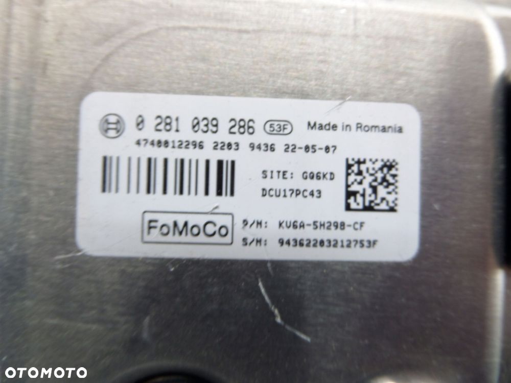 ford transit viii mk8 moduł sterownik adblue kv6a-5h298-cf 0281039286 - 5