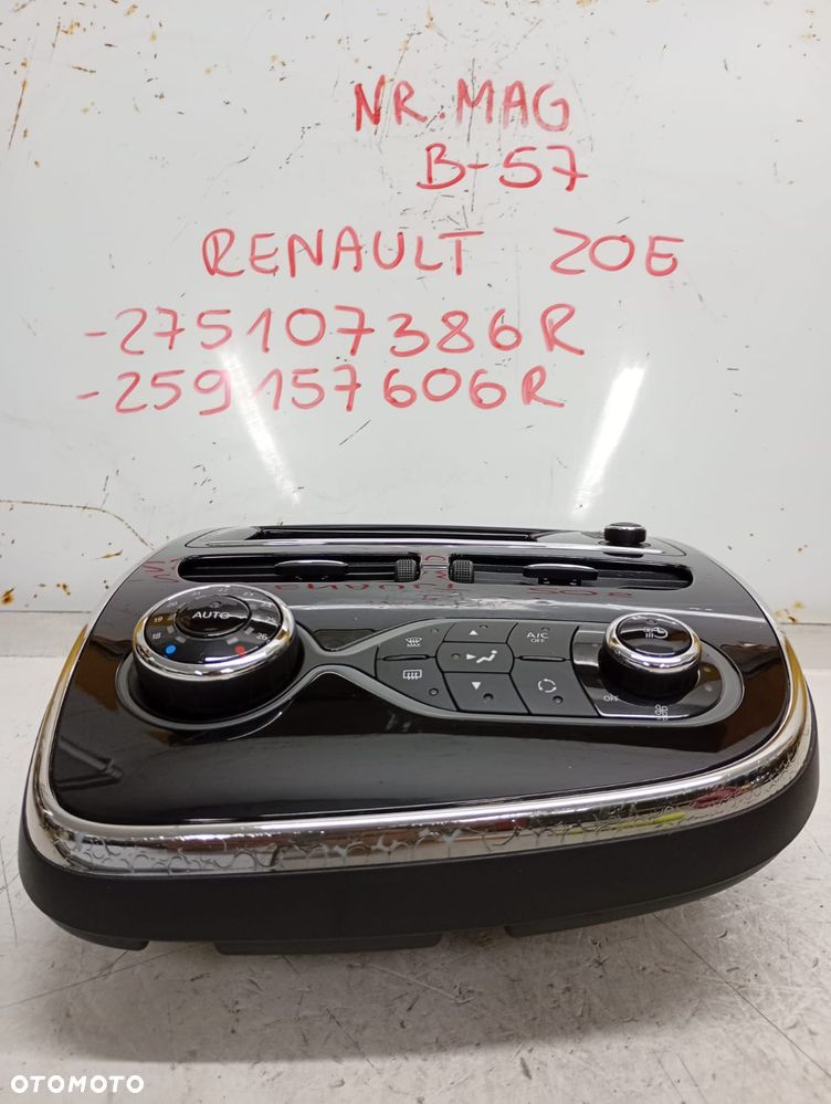WYŚWIETLACZ NAWIGACJI PANEL KLIMATYZACJI RENAULT ZOE 275107386R 259157606R - 4