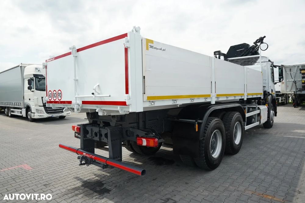 Mercedes-Benz AROCS 2636 / 6X4 / BASCULATOR / + HIAB X-HIDUO 228 E-3 HDS / TELECOMANDĂ / FURCĂ PENTRU PALEȚI / EURO 6 - 10