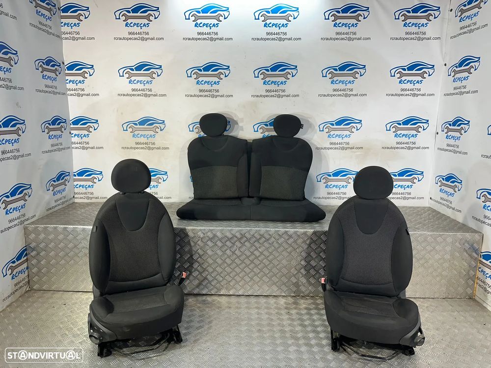 Conjunto Bancos Tecido Frente Frontais Tras Traseiros Mini One Cooper R56 2006 - 2012 - 2