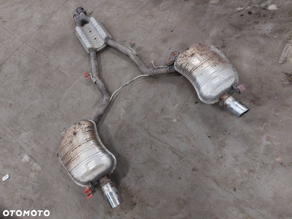 TŁUMIK WYDECH KOŃCOWY + ŚRODKOWY PRZEPUSTNICA AUDI A8 D3 4.2 V8 4E0253612L - 2