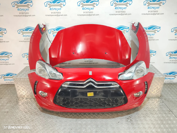 FRENTE COMPLETA CITROEN DS3 SA CAPOT PARACHOQUES GUARDA-LAMAS OTICAS RADIADOR VENTILADOR FRENTE FIBRA REFORÇO