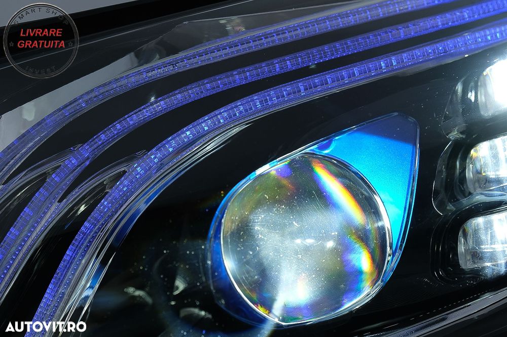 Faruri Full LED Mercedes C-Class W205 S205 (2014-2020) LHD W222 Design- livrare gratuita - 7