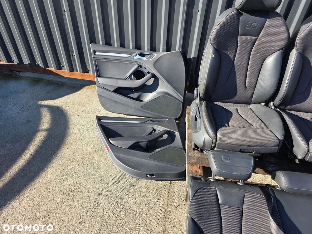 FOTEL FOTELE KOMPLET AUDI A3 8V SEDAN 5-DRZWI SKÓRA+MATERIAŁ S LINE ! - 4