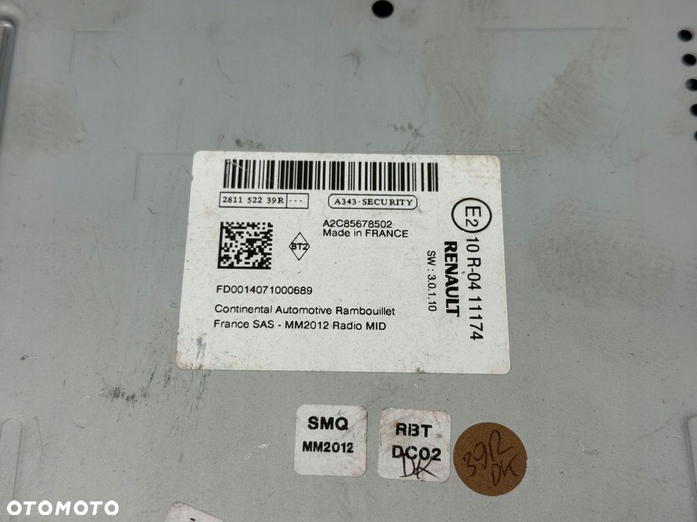 stacja multimedialna radio renault captur 281152239r - 5