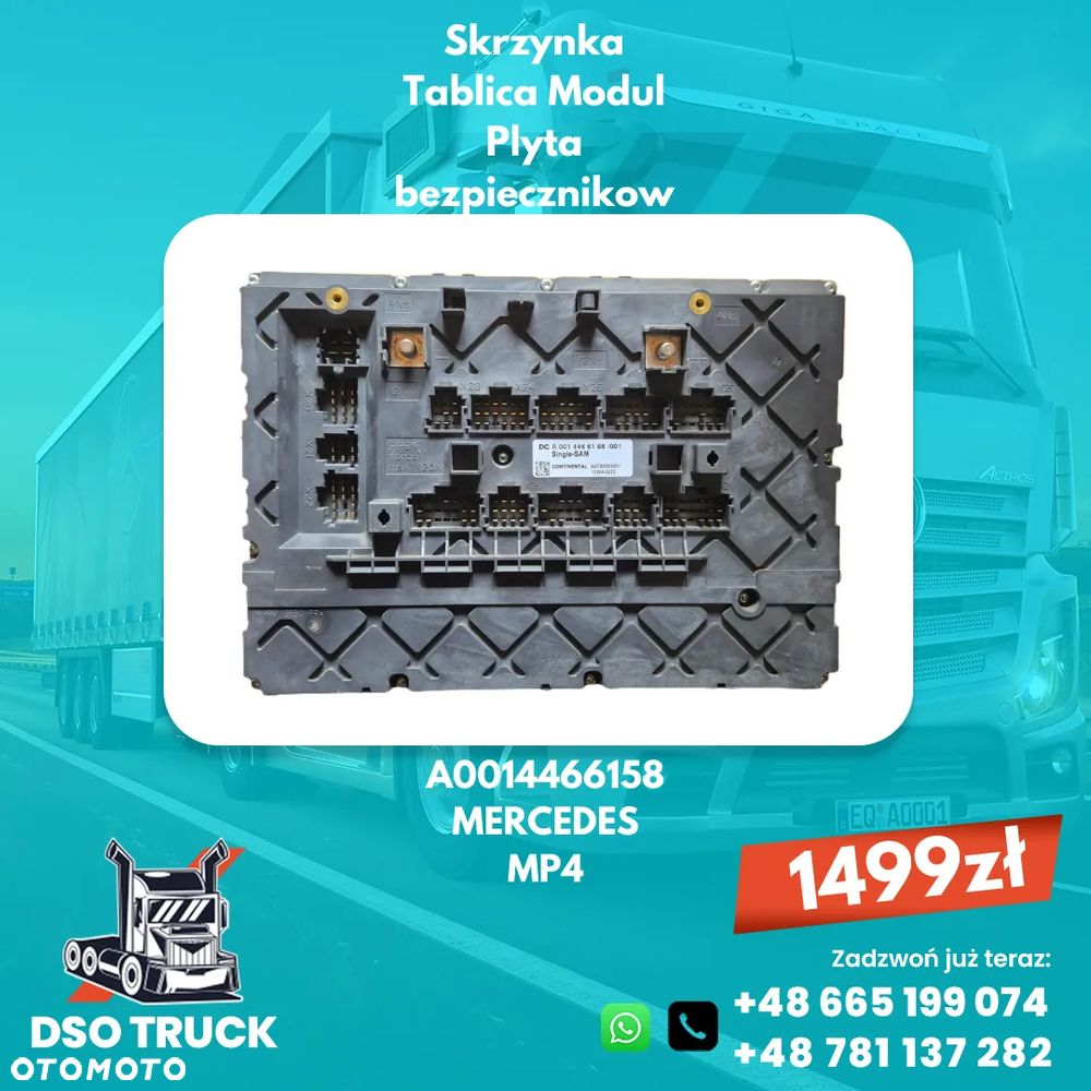 Skrzynka Tablica Modul Plyta bezpiecznikow A0014466158 MERCEDES MP4 - 1