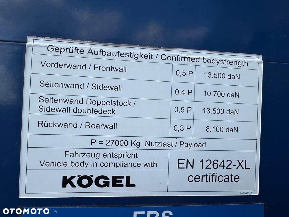 Kögel Firanka SAF!!, oś podnoszona, kosz na palety - 27