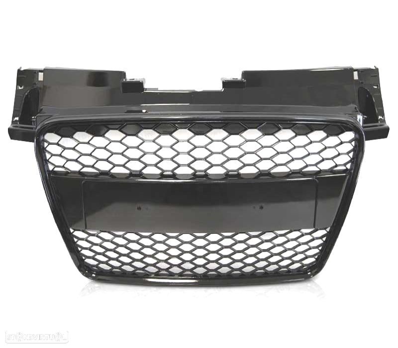 GRELHA DIANTEIRA AUDI TT 8J 06-14 LOOK RS PRETO BRILHANTE - 1