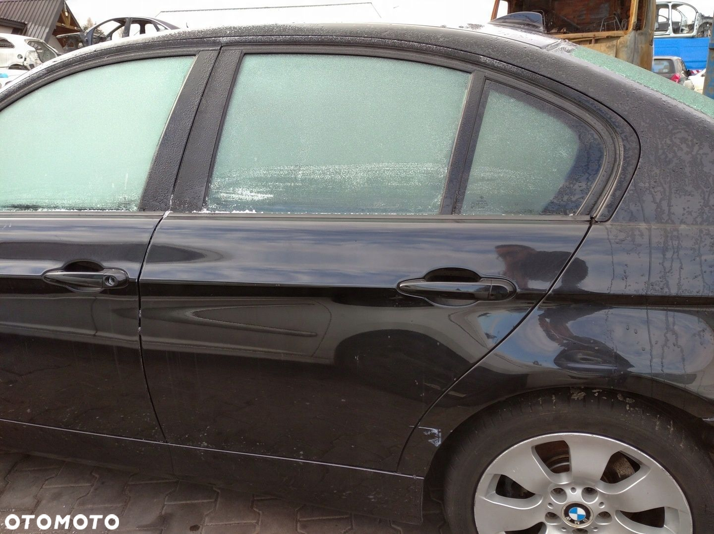 BMW 3 E90 DRZWI TYŁ LEWE 475 BLACK SAPPHIRE - 12