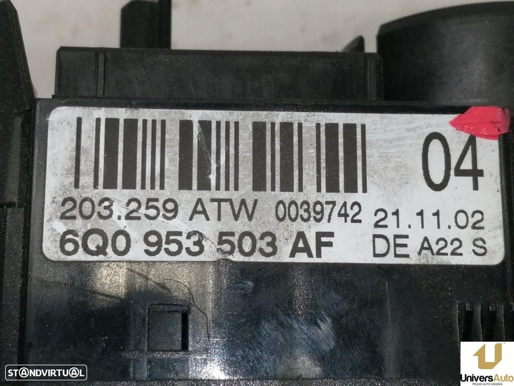 COMANDO MULTIFUNÇÕES VOLKSWAGEN POLO 2003 -6Q0953503AF - 6