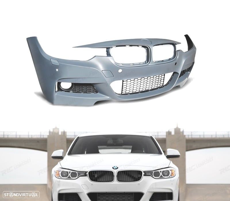 KIT CARROÇARIA BMW F30 LOOK M PERFORMANCE PDC 2 SAÍDAS DE ESCAPE - 6