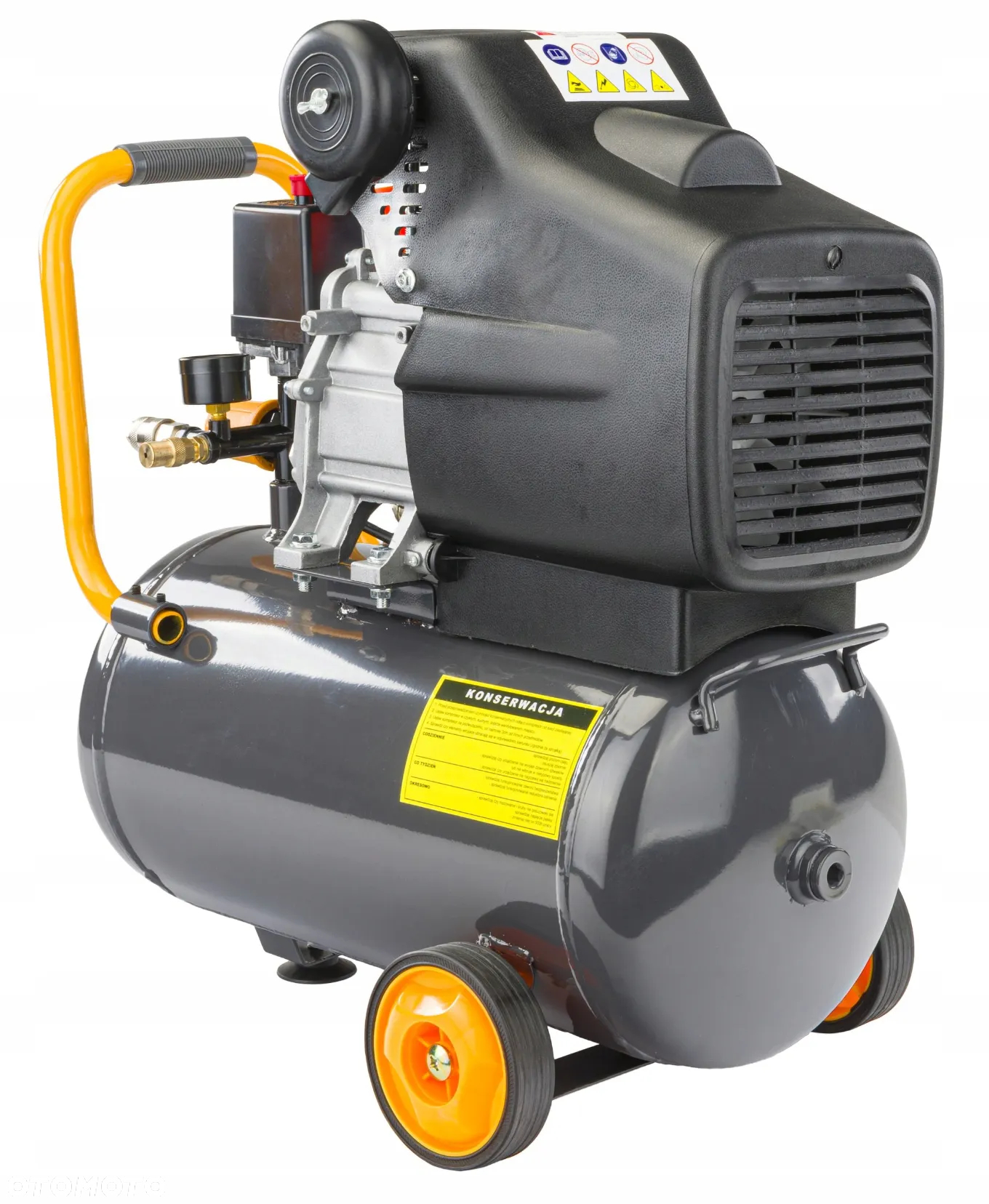 KOMPRESOR OLEJOWY 24L SPRĘŻARKA 8 BAR 206 l/min 230V WYDAJNY - 9