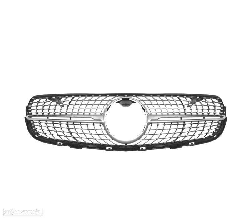 GRELHA DIANTEIRA MERCEDES CLASE GLC X253 C253 AMG 16-18 LOOK DIAMOND SILVER - 2