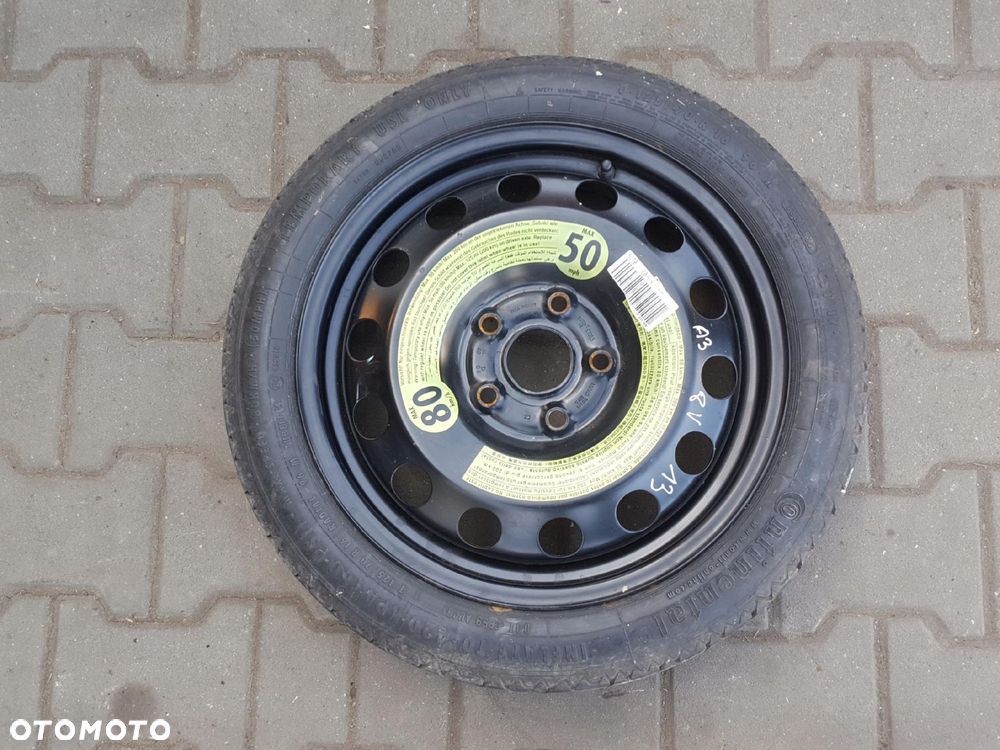 AUDI A3 8P VW GOLF VI 6 V 5 EOS SEAT LEON II ALTEA KOŁO DOJAZDOWE 16 5X112 - 1