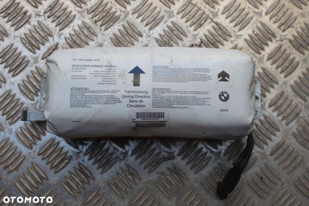 PODUSZKA AIRBAG PASAŻERA BMW E46 39939454300 - 1