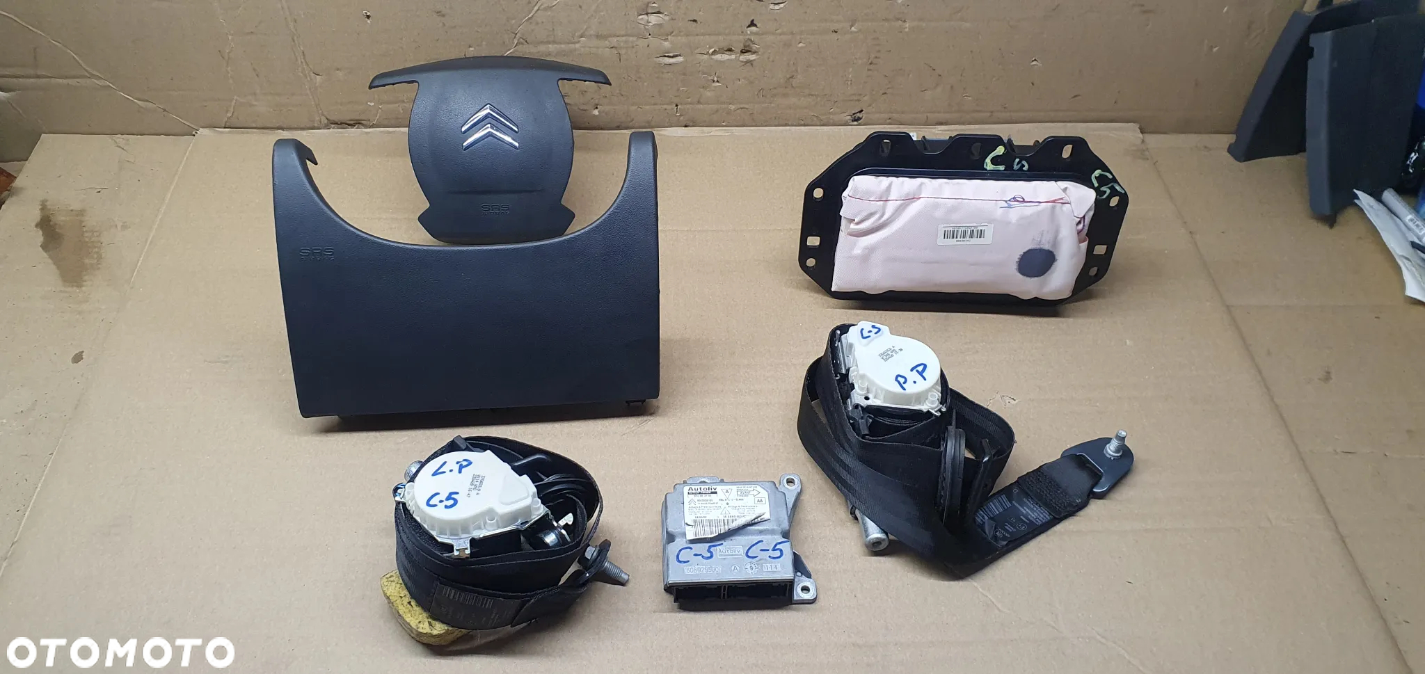 Konsola poduszki pasy AIRBAG  sensor zestaw naprawczy Citroen C5 III - 2