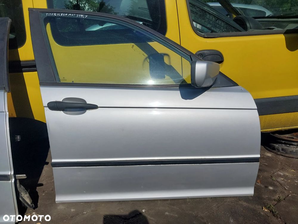 Drzwi prawe przednie tylne BMW E46 Lift FL Titansilber metalic 354/7 srebrne SEDAN prawy przód prawy tył tylne przednie kompletne - 4