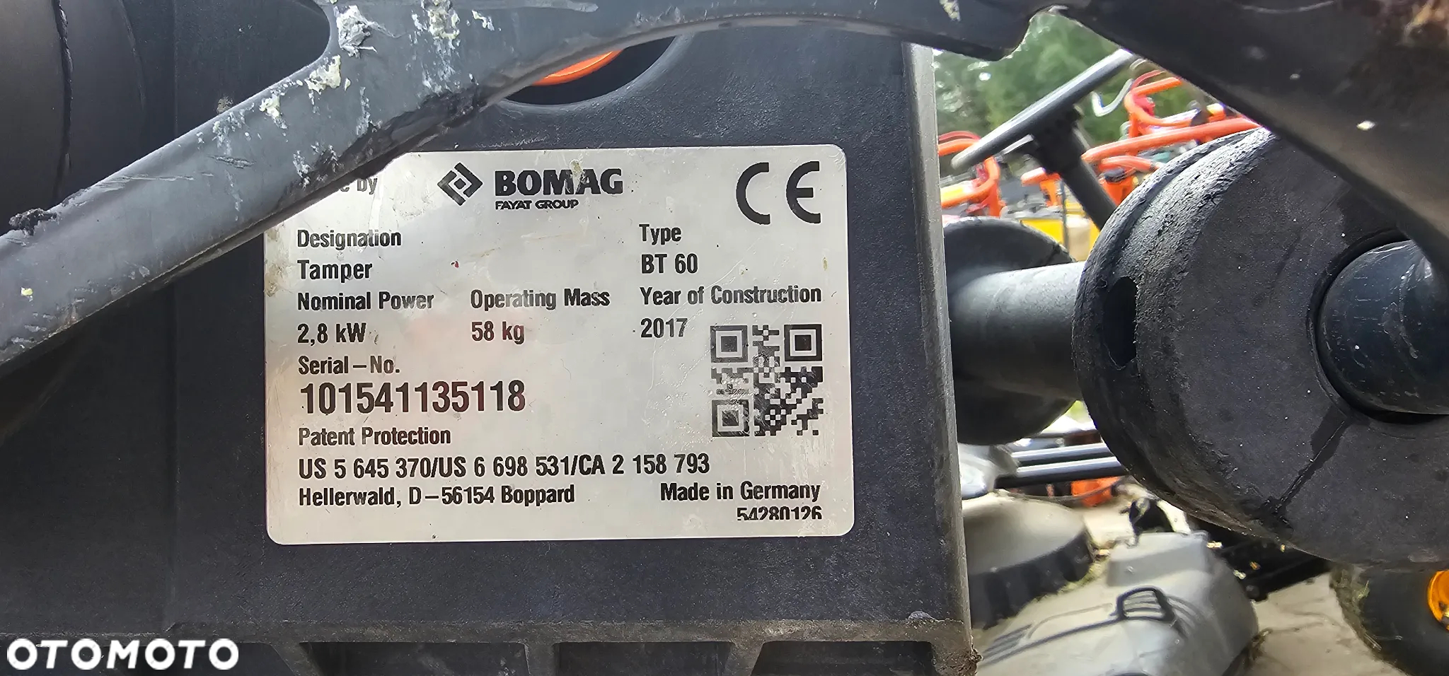 Zagęszczarka stopowa skoczek Bomag BT60 - 6