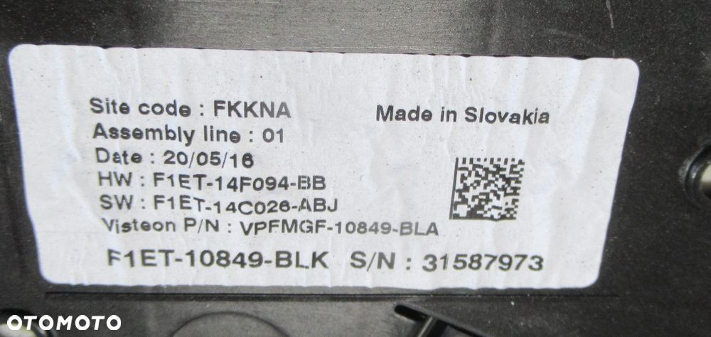 FORD FOCUS MK3 III LIFT 1.5 LICZNIK PRĘDKOŚCIOMIERZ F1ET10849BLK - 5