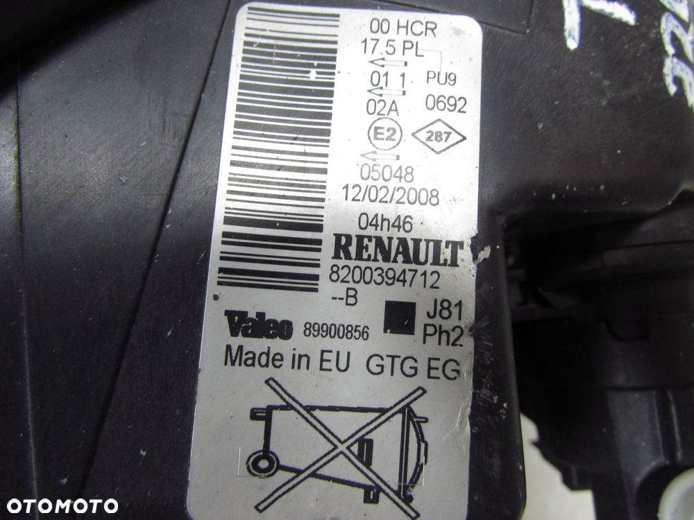 RENAULT ESPACE IV 02-14 LAMPA REFLEKTOR PRZOD LEWA 8200394712 UK - 10