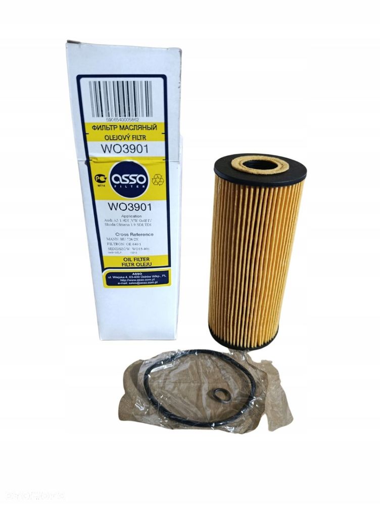 ASSO WO3901 FILTR OLEJU AUDI VW SKODA HU726/2X OE 640/1 WO15-40X - 3