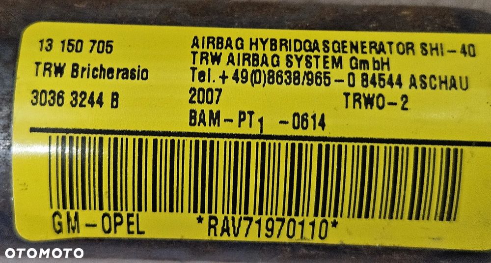 Opel Corsa D kurtyna poduszka airbag prawa lewa - 2