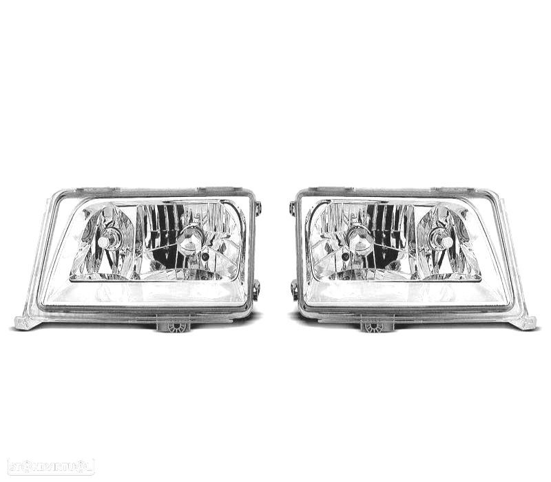 FARÓIS MERCEDES W124 93-95 FUNDO CROMADO - 2