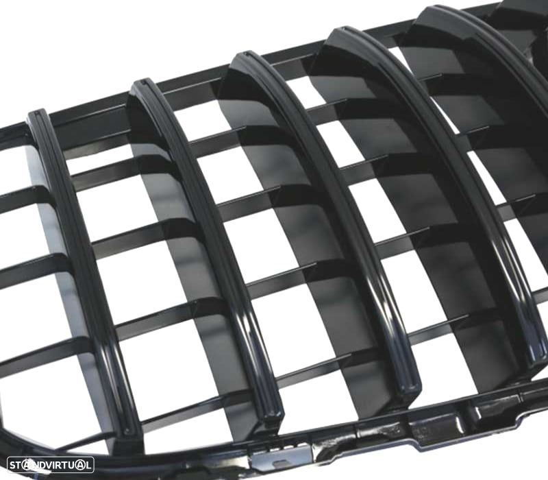 GRELHA FRONTAL MERCEDES GLE W167 C167 COUPE 19- LOOK GT CAMARA PRETO BRILHO - 7