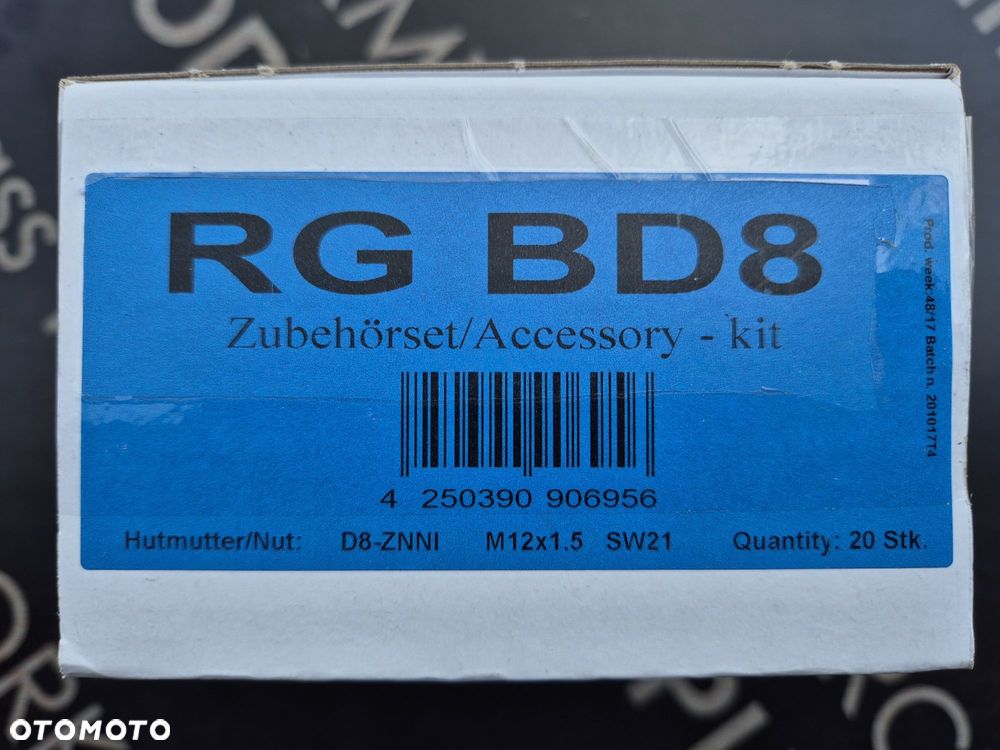 Nakrętki kół M12 x 1,5 / klucz 21mm stożkowe - Czarne / Nowe - 5