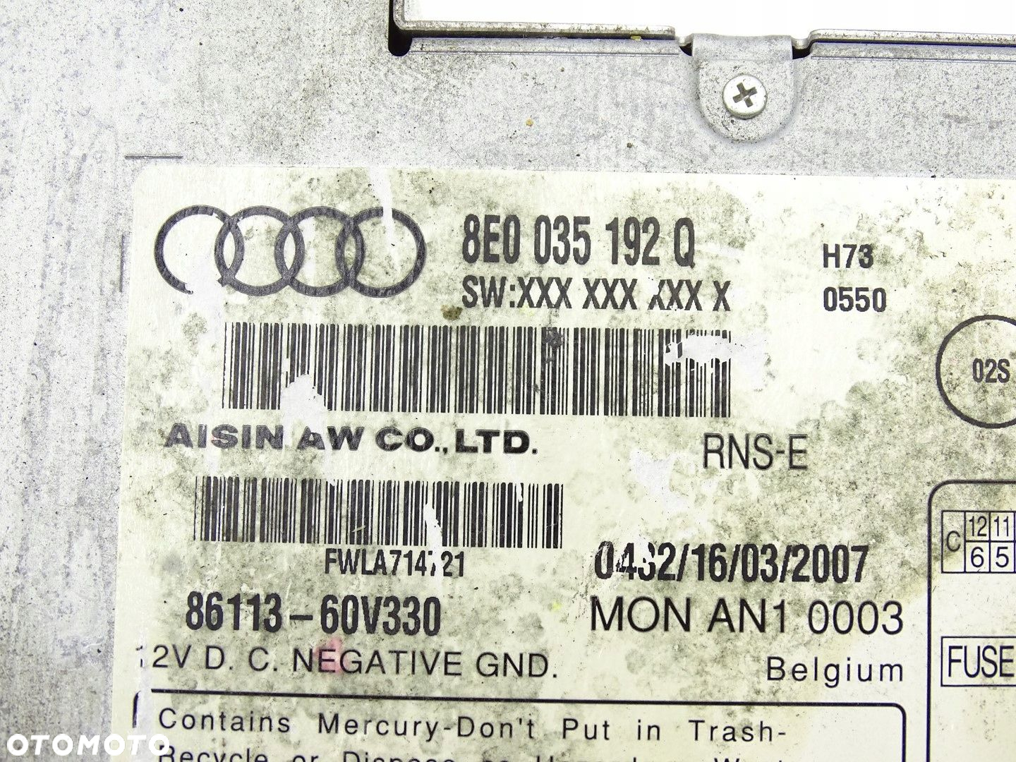 RADIO RADIOODTWARZACZ RNS-E AUDI NAVIGATION PLUS AUDI A4 B7 8E0035192Q - 5