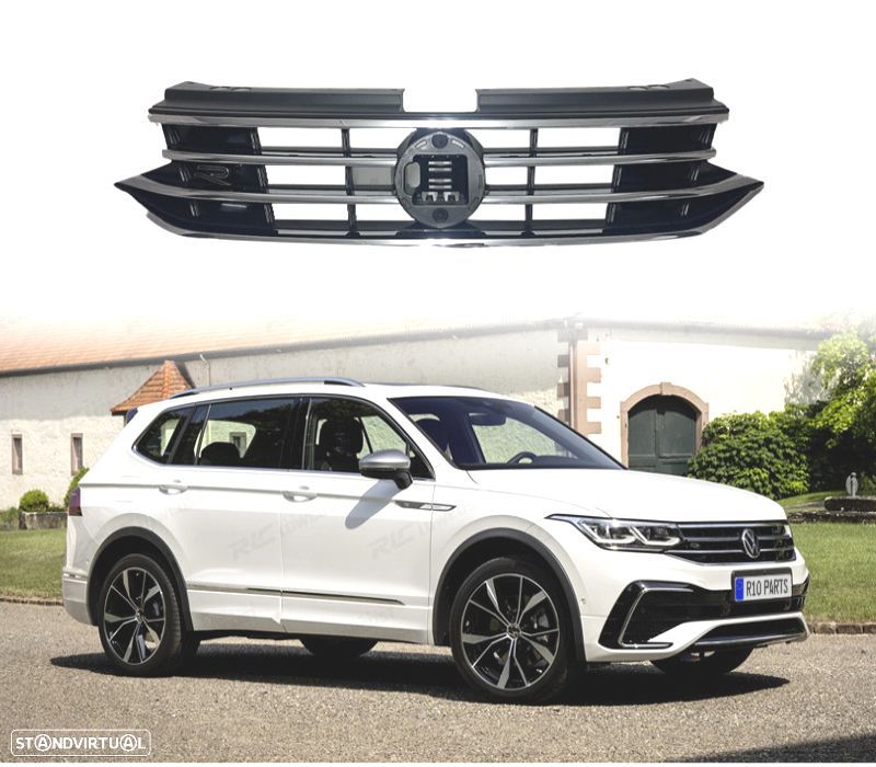 GRELHA VOLKSWAGEN VW TIGUAN 21-24 LOOK R PRETA - 1
