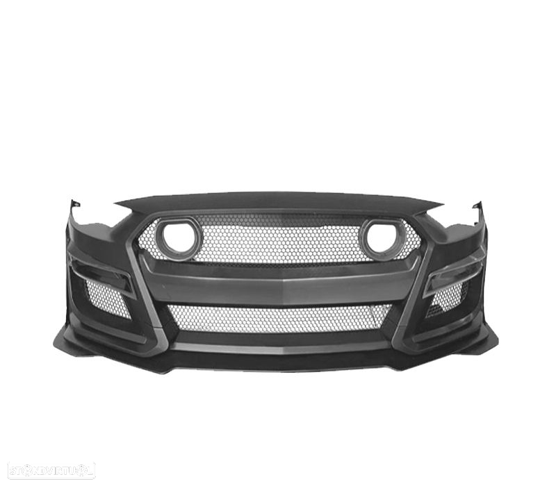 PARA-CHOQUES FRONTAL FORD MUSTANG 18-22 LOOK GT500 GRELHA LUZ LED - 2