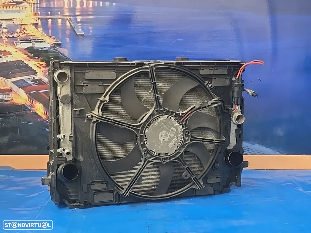Conjunto de Radiadores + Ventoinha ORIGINAIS BMW Série 7 F01 F02 3.0d 2008+ - 1