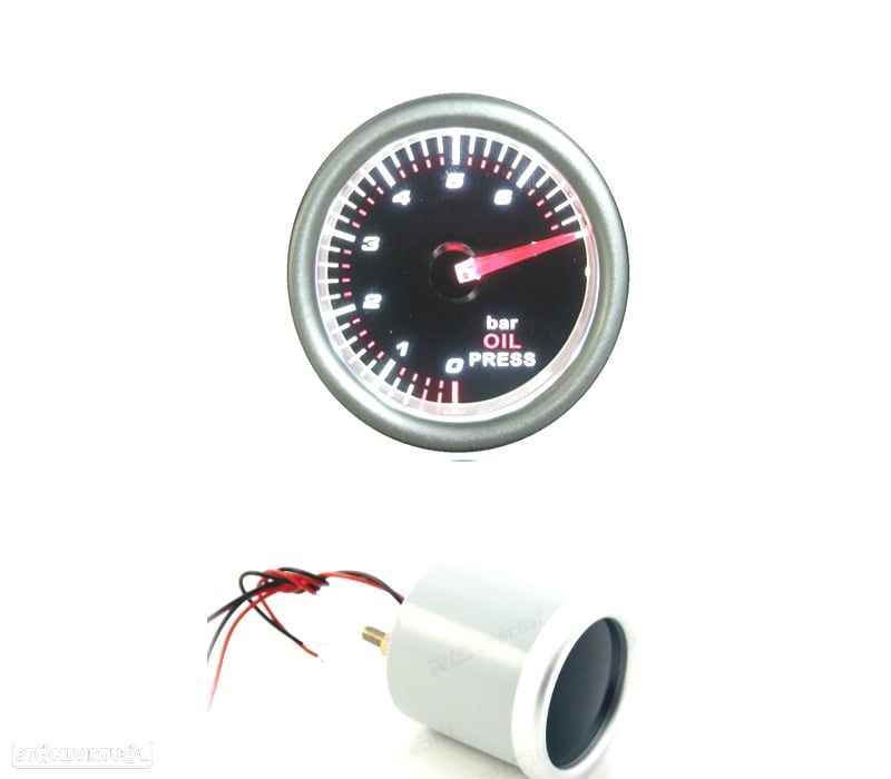 MANÓMETRO PRESSÃO DE OLEO PRETO - 1