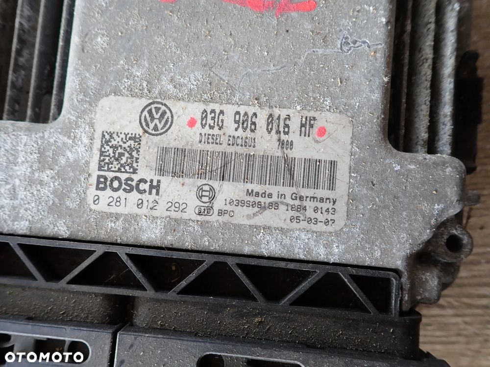 SKODA OCTAVIA II 2.0 TDI KOMPUTER STEROWNIK SILNIKA 03G906016HF 0281012292 - 2