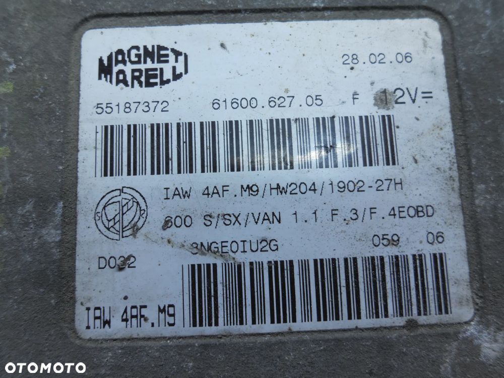FIAT SEICENTO 1.1 ECU KOMPUTER STEROWNIK SILNIKA IAW4AF.M9 55187372 POSIADAM 13 SZT - 7