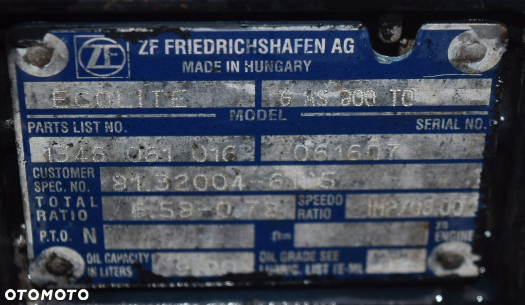 Skrzynia biegów ZF ECOLITE 6 AS 800 automat MAN TGL - 7