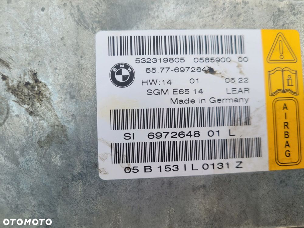 MODUŁ SENSOR AIRBAG BMW E65 E66 6972648 - 3