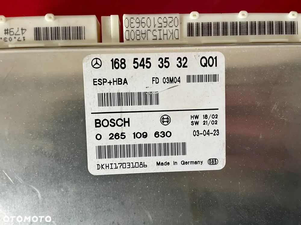 MERCEDES W168 MODUŁ STEROWNIK ESP HBA A1685453532 - 2