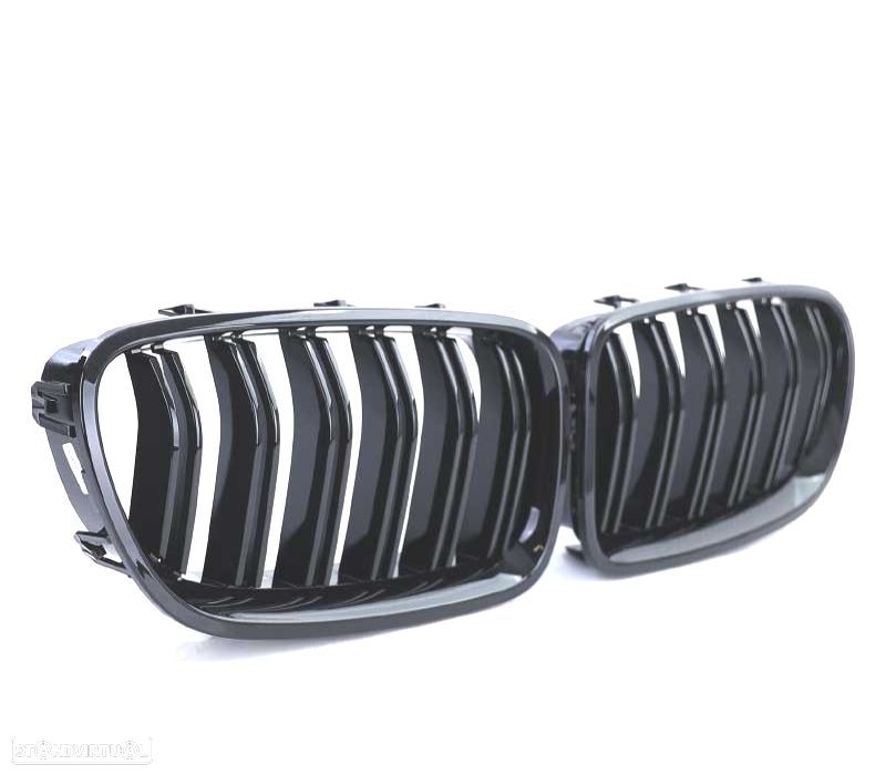 GRELHA FRONTAL BMW F10 13-17 LOOK M5 PRETO BRILHANTE - 4