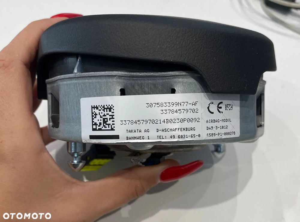 BMW F10 F20 F21 F30 F31 F32 AIRBAG PODUSZKA POWIETRZNA KIEROWCY CZARNY ZNACZEK LOGO NOWY ORYGINAŁ - 6