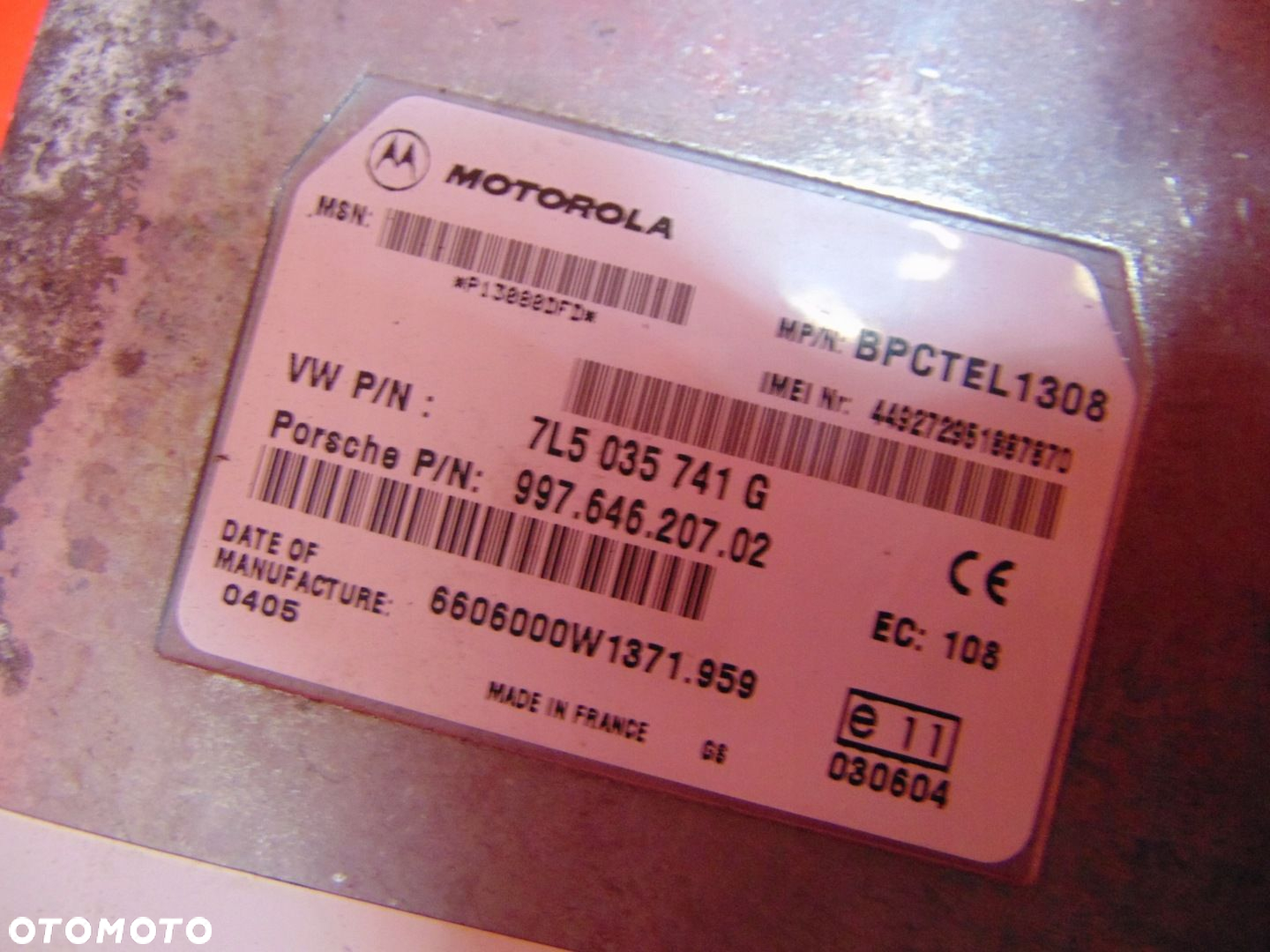 PORSCHE CAYENNE I 9P 7L MODUŁ STEROWNIK TELEFONU 7L5035741G 99764620702 - 2