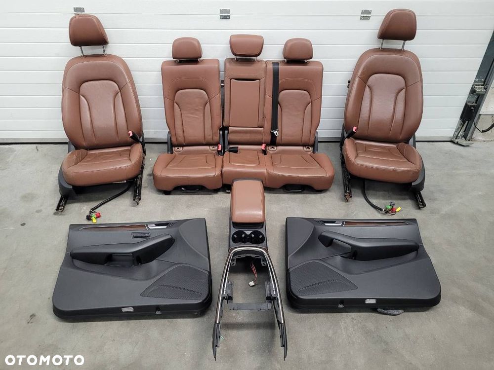 FOTELE KANAPA BOCZKI KOMPLET AUDI Q5 8R SKÓRA - 1