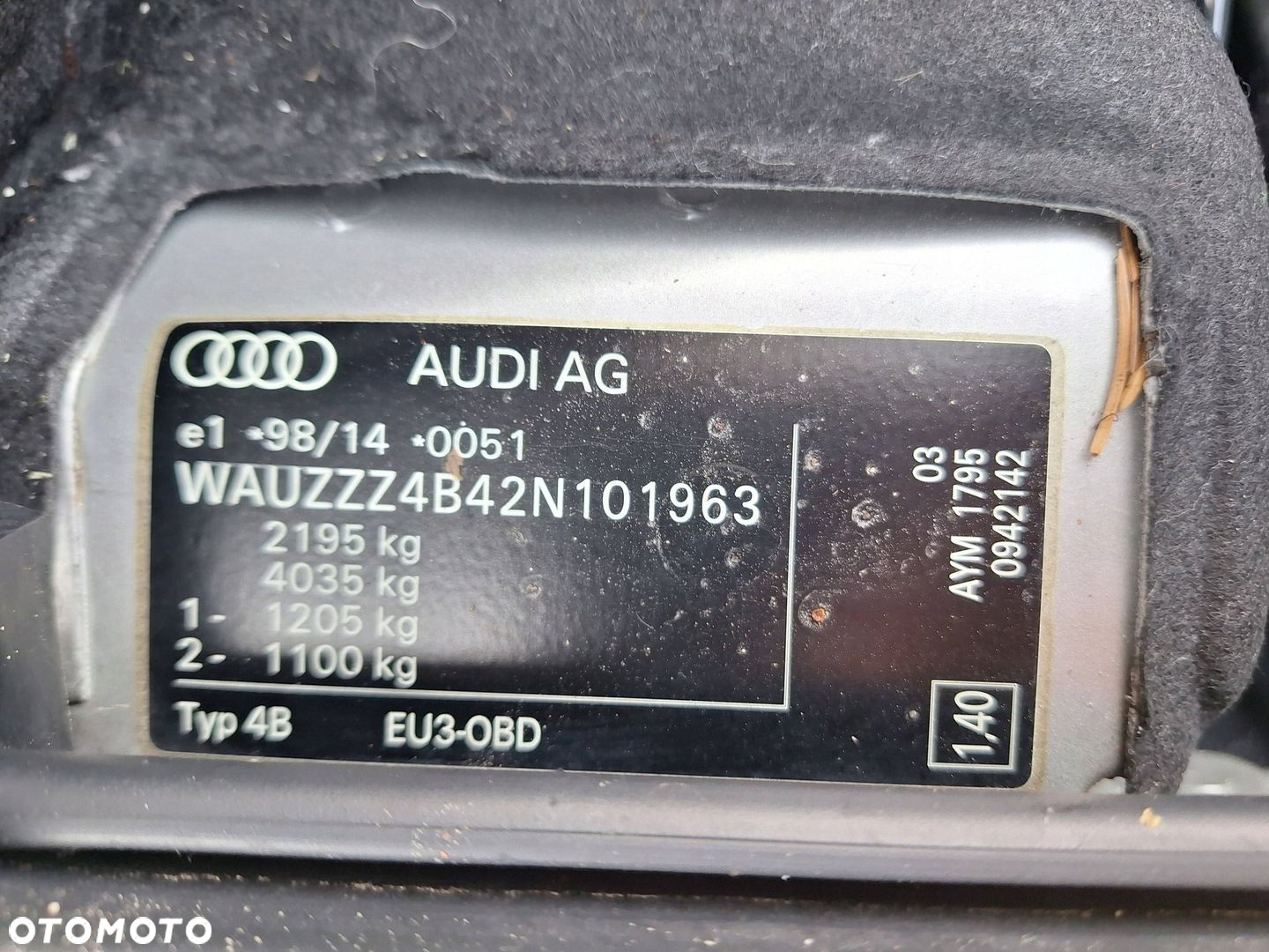 Audi A6 S6 C5 4B5 LIFT KOMBI AVANT SZYBA TYŁ KLAPA BAGAŻNIKA LY7W - 5